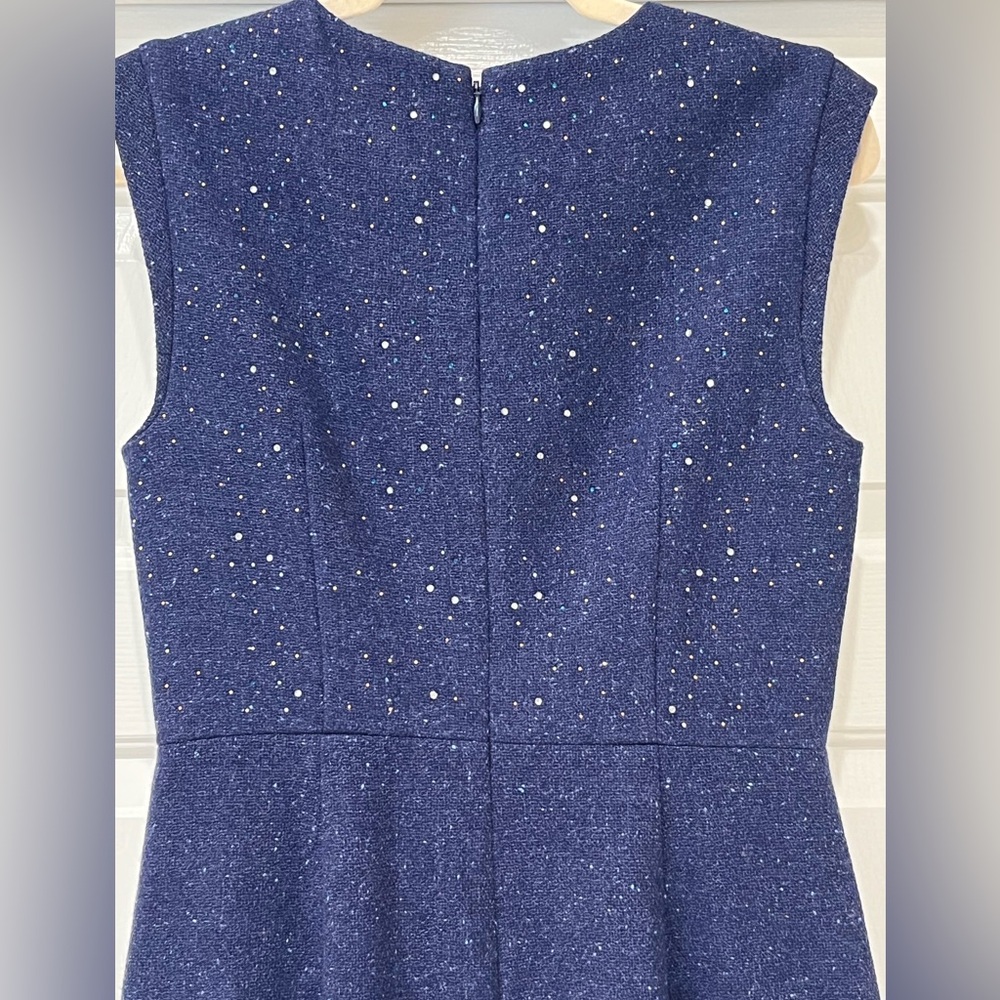 NWT J Crew Collection studded constellation sheath dress, size 6, dark blue - Picture 13 of 16